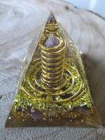 Orgonit Pyramide Spiral Spitze Amethyst