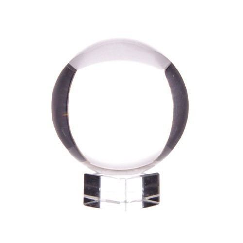 Kristall Kugel auf Sockel 80mm