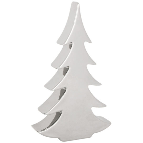 Tannenbaum Silber Keramik Größe L