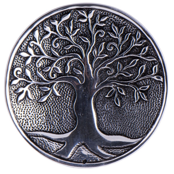Weißmetallhalter Rund Yggdrasil