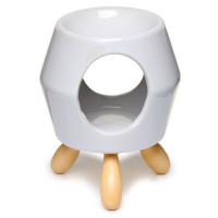 Duftlampe Retro Look Weiß