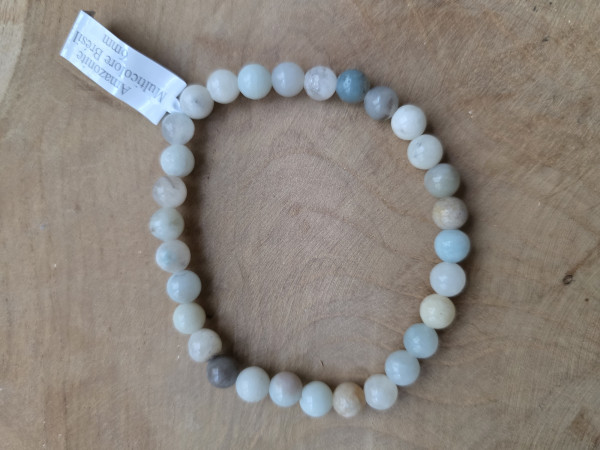 Kugelarmband Amazonit bunt 6mm