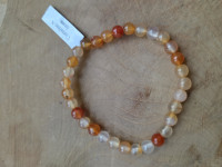 Kugelarmband Karneol orange 6mm