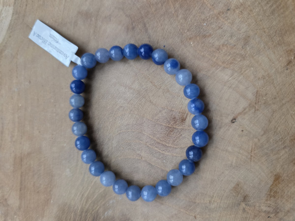Kugelarmband Aventurin blau 6mm