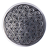 Weißmetallhalter Rund Lebensblume