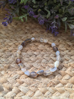 Armband Botswana Achat-  gerollte Steine