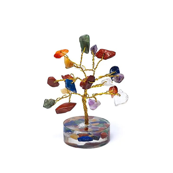 Edelsteinbaum mini 8cm 7 Chakren