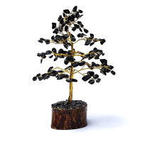 Edelsteinbaum 18cm schwarzer Achat